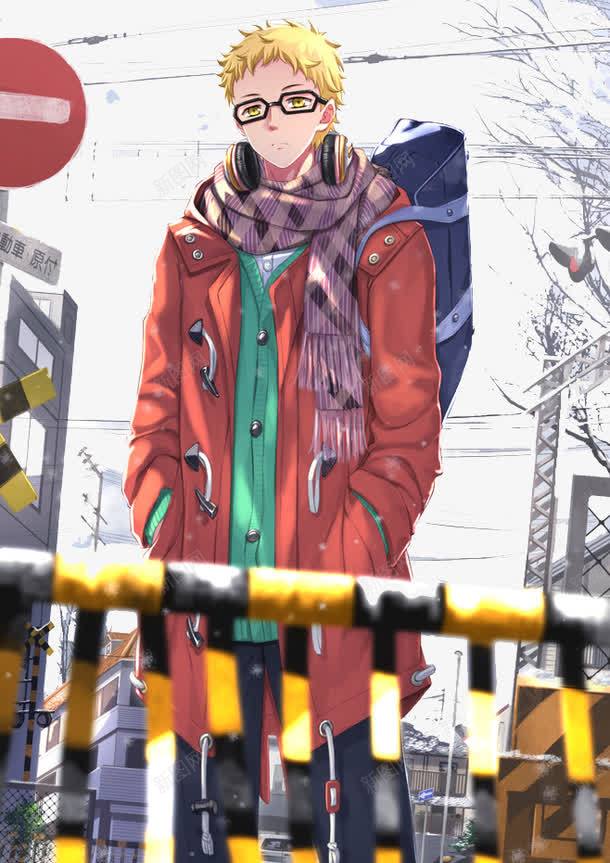 红衣的青年png免抠素材_88icon https://88icon.com 元素 升学 帅气 漫画