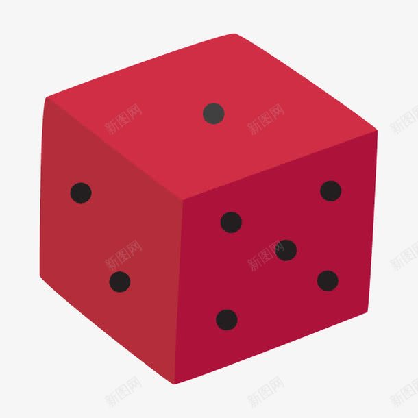 卡通红色骰子png免抠素材_88icon https://88icon.com 卡通骰子 红色骰子 轮盘游戏 骰子
