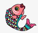 彩色卡通鱼png免抠素材_88icon https://88icon.com 卡通鱼画 彩色鱼画 鱼彩色