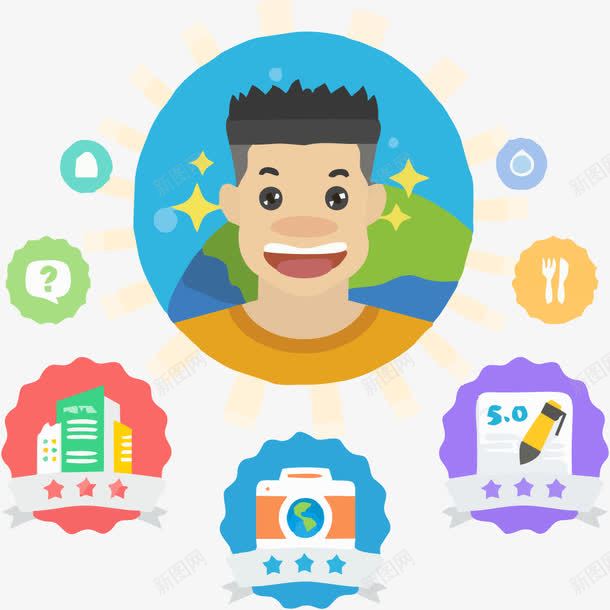 商务人士与信息图表矢量图eps免抠素材_88icon https://88icon.com 信息图表 免抠商务素材 商务人士 矢量素材 矢量图