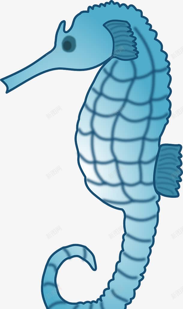蓝色的海马png免抠素材_88icon https://88icon.com 海洋 海马 生物 蓝色