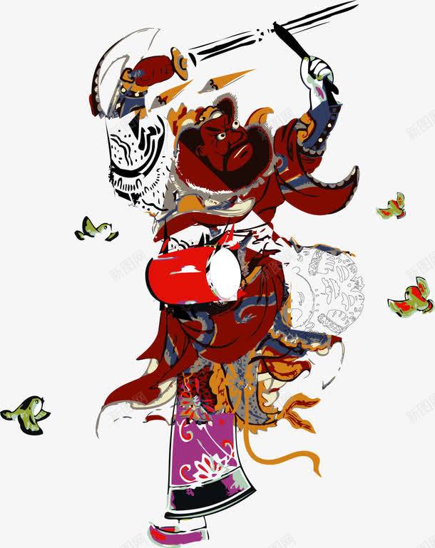 手绘门神png免抠素材_88icon https://88icon.com 传统 手绘 门神