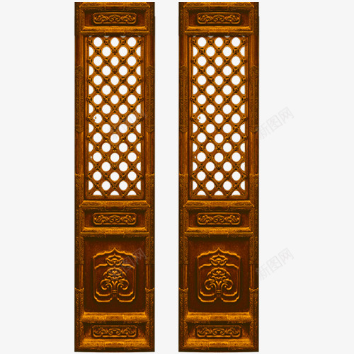 棕色中国风木门装饰图案png免抠素材_88icon https://88icon.com 中国风 免抠PNG 木门 棕色 装饰图案