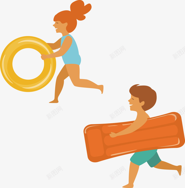 拿着游泳圈与滑冰去海边的孩子矢量图eps免抠素材_88icon https://88icon.com 孩子 海边 海边游泳 游泳 游泳圈 游泳圈PNG 矢量孩子 矢量游泳圈 矢量图