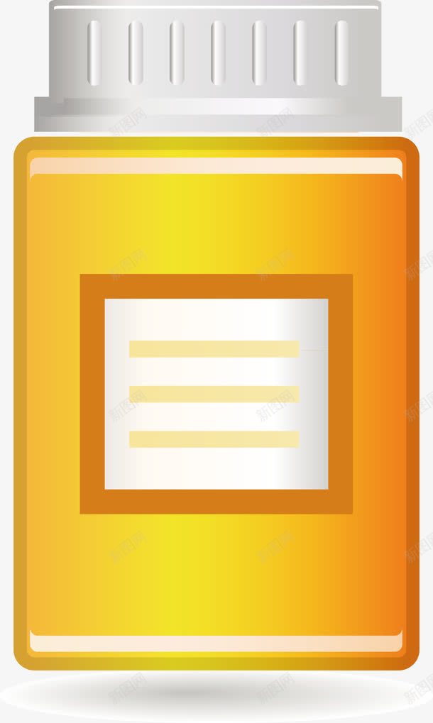 黄色塑料药瓶元素png免抠素材_88icon https://88icon.com 塑料 病人 药瓶矢量 黄色