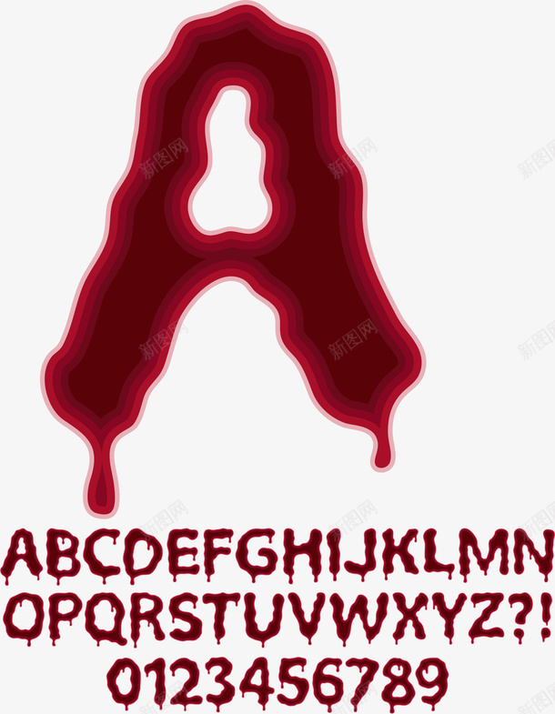 创意血液字体矢量图eps免抠素材_88icon https://88icon.com 创意 字体 血液 矢量图