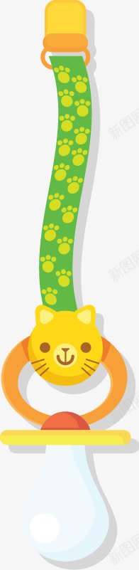 卡通婴儿挂绳奶嘴png免抠素材_88icon https://88icon.com 卡通 奶嘴 婴儿玩具 婴儿用品 扁平 绿色挂绳