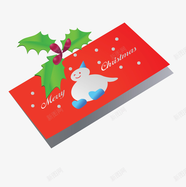 红色圣诞节贺卡png_88icon https://88icon.com 卡通 叶子 圣诞节 圣诞节红色 植物 矢量贺卡 红色 红色贺卡 雪人