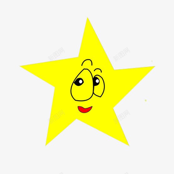 颜文字星星png免抠素材_88icon https://88icon.com 卡通 扁平 手绘 星星