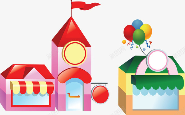 游乐场玩具店矢量图ai免抠素材_88icon https://88icon.com 创意卡通 创意设计 装饰图案 矢量图