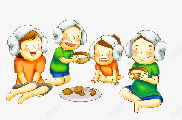 绿色卡通一家人装饰图案png免抠素材_88icon https://88icon.com 一家人 卡通 绿色 装饰图案