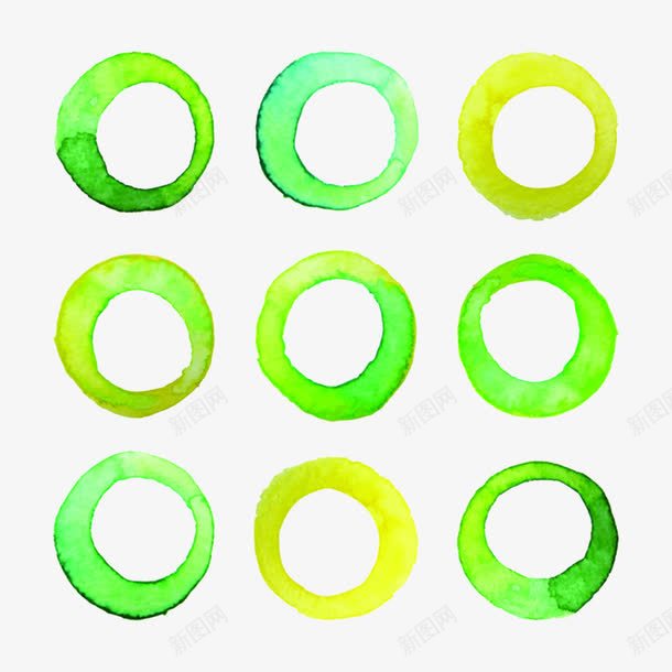 彩色水墨圈png免抠素材_88icon https://88icon.com 古典 墨绿 清新 绿色
