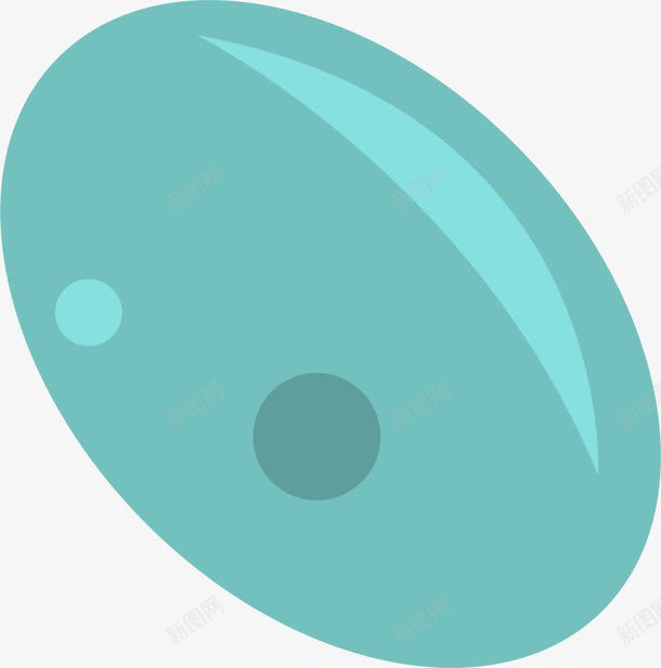 椭圆形反光蓝色药片png免抠素材_88icon https://88icon.com 医学药片 卡通药片 反光 矢量扁平药片 药片 蓝色 蓝色药片