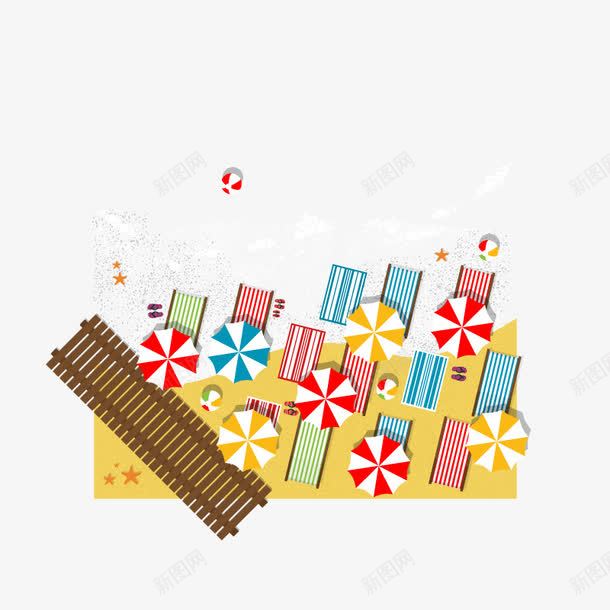 沙滩风情背景图案卡通图案png免抠素材_88icon https://88icon.com 卡通图案 沙滩风情 背景图案