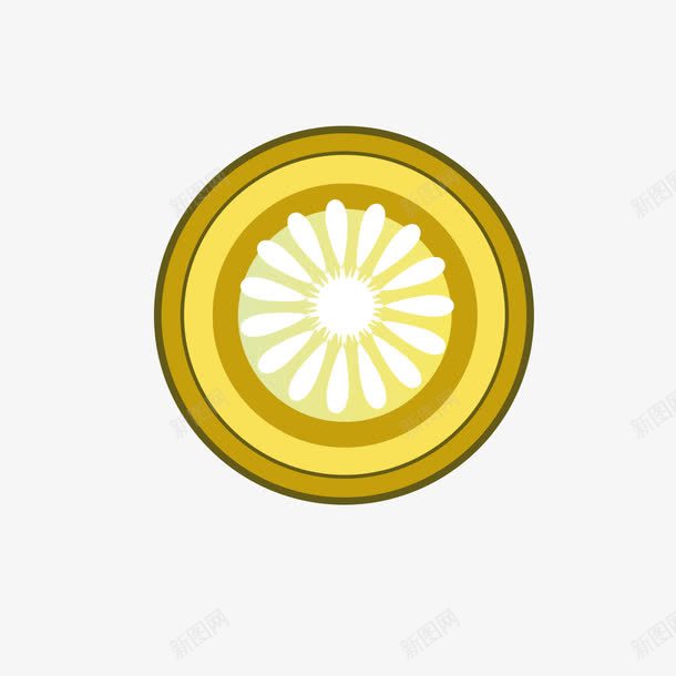 黄色圆形图腾png免抠素材_88icon https://88icon.com 图形 图腾 圆图腾 圆形 黄色