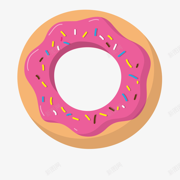卡通圆形的甜甜圈矢量图ai免抠素材_88icon https://88icon.com 517吃货节 卡通 圆形 甜甜圈 食物设计 矢量图