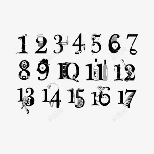 黑色卡通数字png免抠素材_88icon https://88icon.com 卡通数字 数字 艺术字 黑色