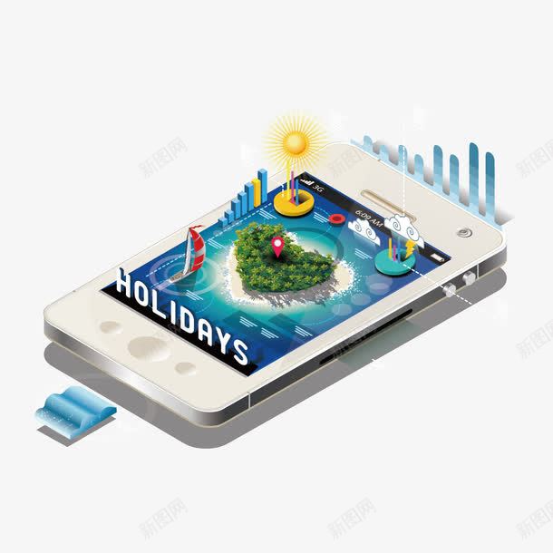 手机网络科技png免抠素材_88icon https://88icon.com 手机 矢量手机 网络科技