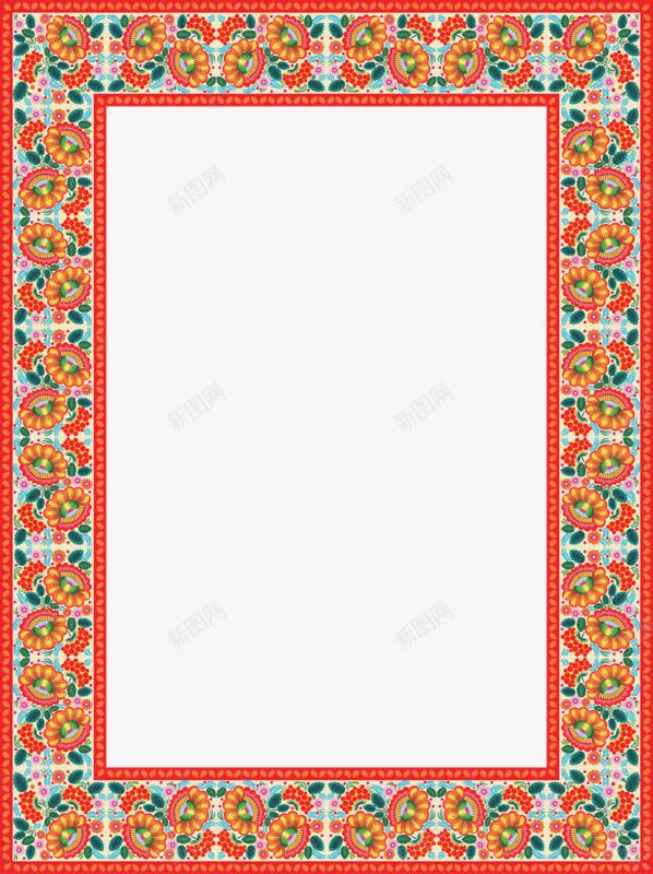 花式边框png免抠素材_88icon https://88icon.com 传统 彩色 花纹 装饰