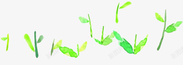绿色唯美植物小草png免抠素材_88icon https://88icon.com 植物 绿色