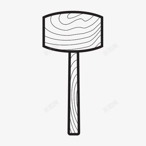 手绘木锤png免抠素材_88icon https://88icon.com 手绘画 木锤 矢量装饰 装饰 锤子