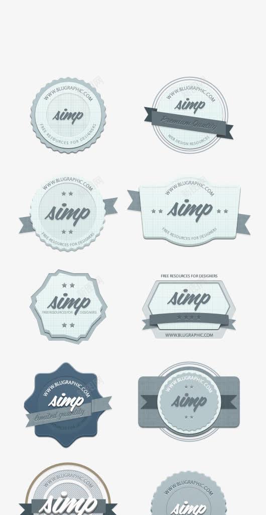 质保图章套件psd免抠素材_88icon https://88icon.com 图章 圆形 套件 质量保证