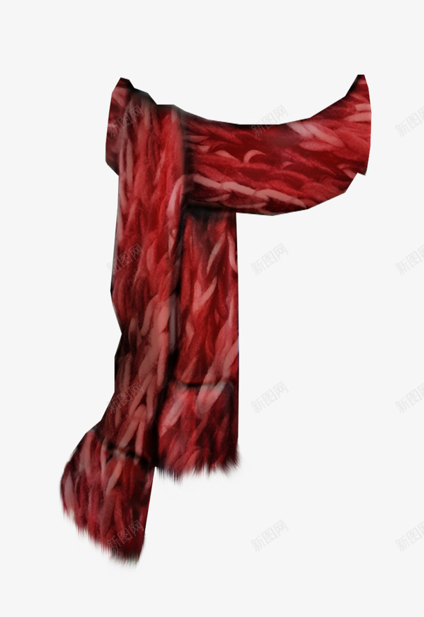 红色围巾png免抠素材_88icon https://88icon.com 围巾 手绘围巾