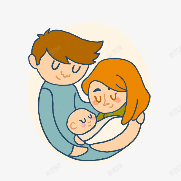 年轻父母家庭日贺卡png免抠素材_88icon https://88icon.com 一家三口 卡通人物 家庭日 爸爸妈妈 背景装饰
