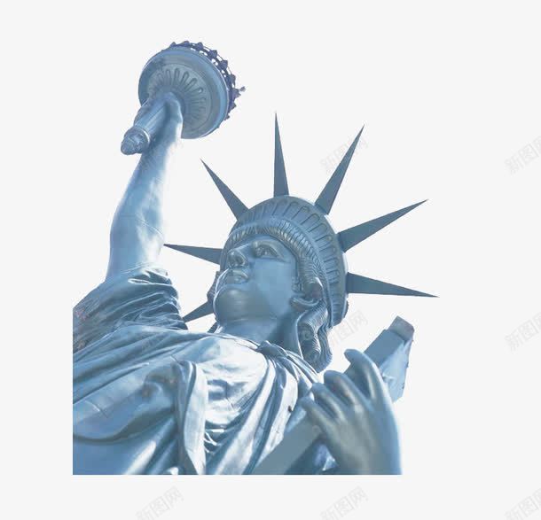 蓝色的自由女神像png免抠素材_88icon https://88icon.com 建筑 旅游 肖像 自由 蓝色 风景