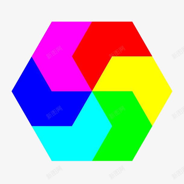 炫彩六边形png免抠素材_88icon https://88icon.com 六边型 六边形 几何元素 彩色 手绘