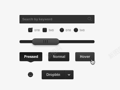 黑色ui界面png免抠素材_88icon https://88icon.com ui 手机 界面 黑色