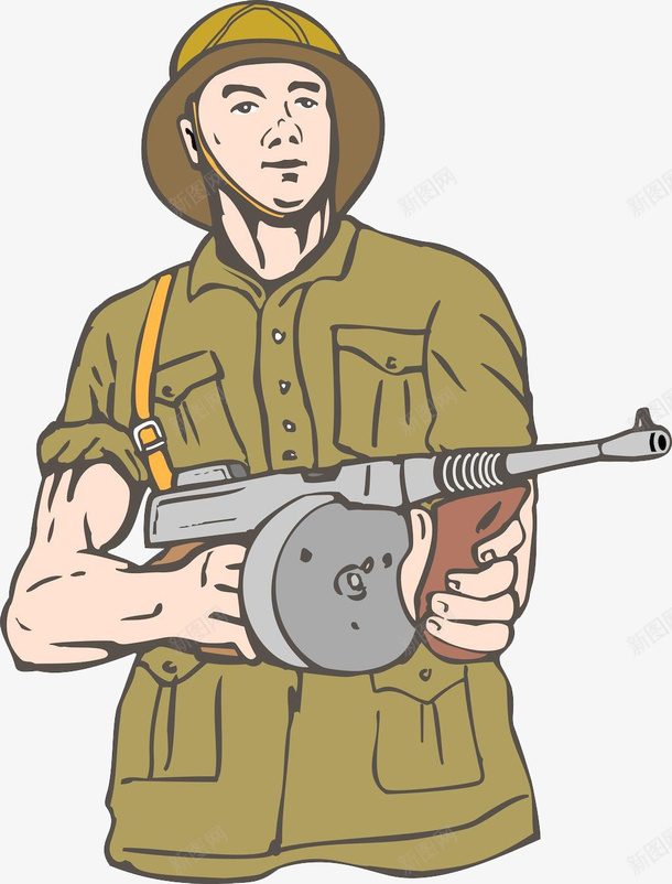 开抢的军人png免抠素材_88icon https://88icon.com 开抢 打枪 持枪军人 走火