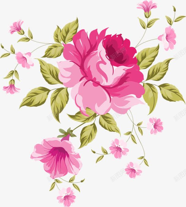 手绘精美花卉背景png免抠素材_88icon https://88icon.com 手绘 植物 花朵 花瓣