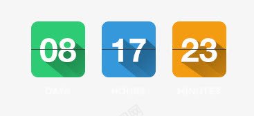 UI倒计时数字界面png免抠素材_88icon https://88icon.com UI 彩色 扁平 数字