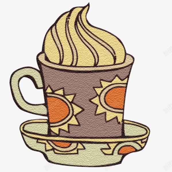 卡通装饰茶杯咖啡插图png免抠素材_88icon https://88icon.com 卡通手绘 咖啡插图 插画装饰 茶杯