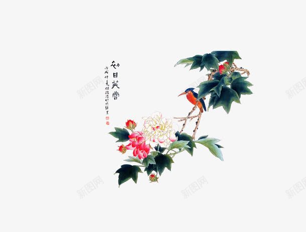 中国画png免抠素材_88icon https://88icon.com 中国风 古典 国画 花