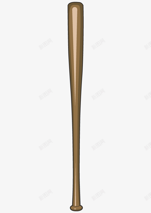 球棒矢量图ai免抠素材_88icon https://88icon.com 球棒 笔直 褐色 矢量图