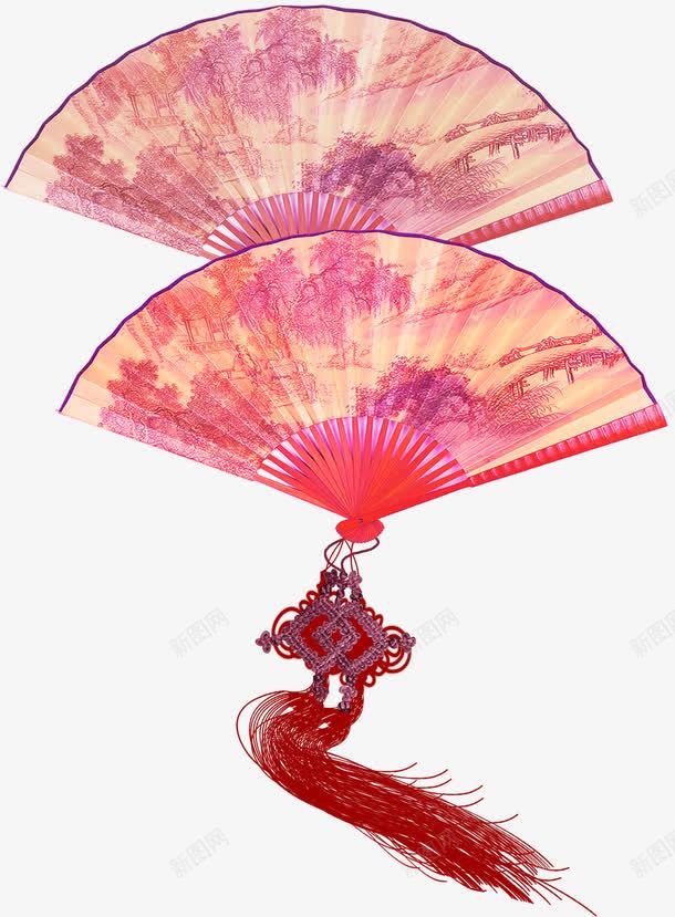 红色水墨折扇古典png免抠素材_88icon https://88icon.com 古典 折扇 水墨 红色