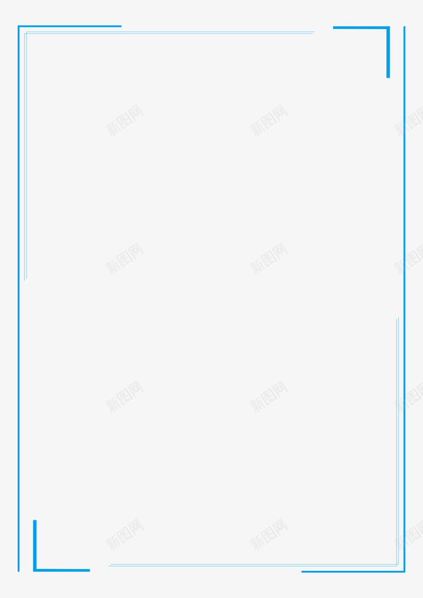 蓝色简约线条边框cdr免抠素材_88icon https://88icon.com 图形框 图形框框 新图网详情 方框 现代科技边框 直播边框 直播间边框 科技 简约 线条 蓝框 蓝色边框
