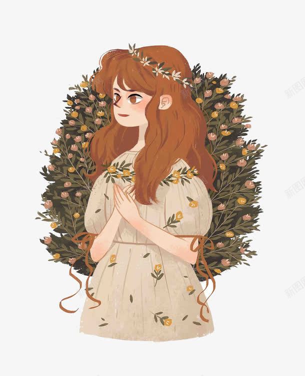 插图森女png免抠素材_88icon https://88icon.com 小清新森女 小清新风格 文艺森女