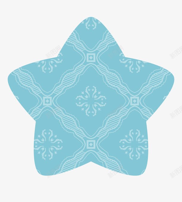 卡通扁平小星星png免抠素材_88icon https://88icon.com 卡通 星星 花纹 蓝色