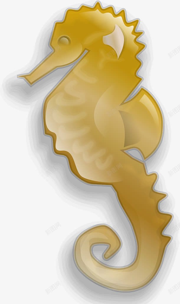 淡黄色的海马png免抠素材_88icon https://88icon.com 海洋 海马 淡黄色 生物