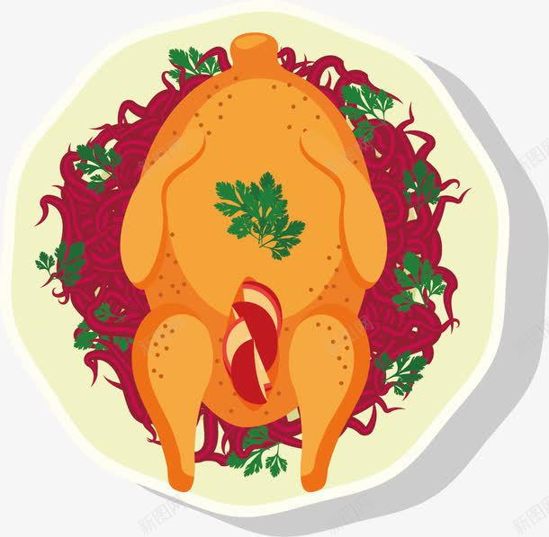 烤鸡png免抠素材_88icon https://88icon.com 卡通手绘 卡通食物 烤鸡 美食 营养 装饰图案