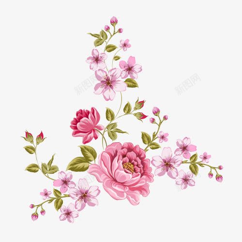 手绘杏花png免抠素材_88icon https://88icon.com 手绘 杏花 油花 红色 装饰