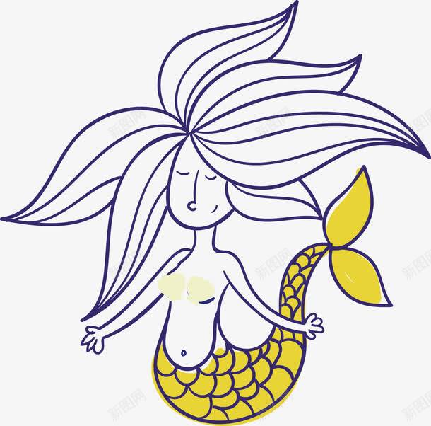 美人鱼矢量图ai免抠素材_88icon https://88icon.com 卡通 手绘 美人鱼 矢量图