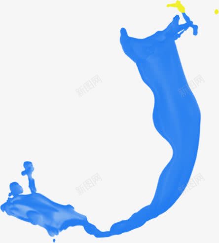 蓝色时尚清新卡通水流png免抠素材_88icon https://88icon.com 卡通 时尚 水流 清新 蓝色