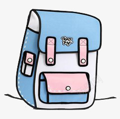 卡通书包png免抠素材_88icon https://88icon.com 书包 卡通 学习 蓝色