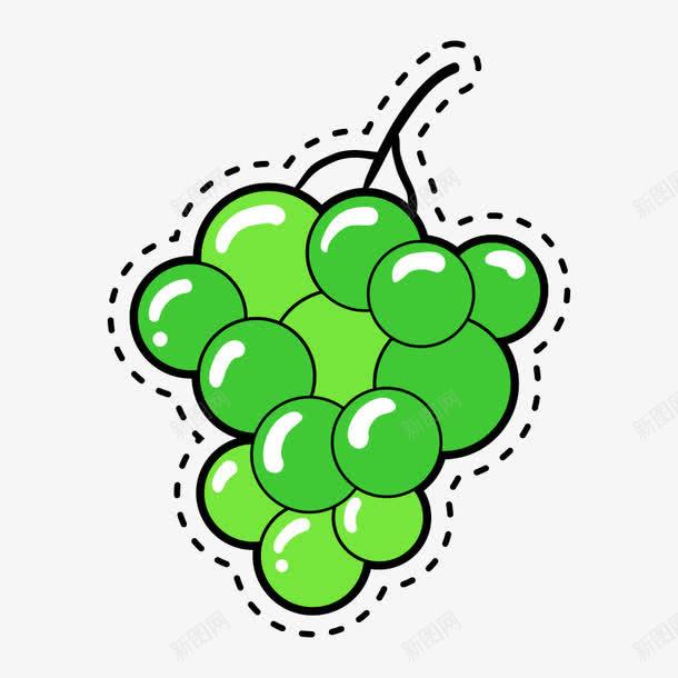 卡通提子png免抠素材_88icon https://88icon.com 卡通 提子 水果 绿色