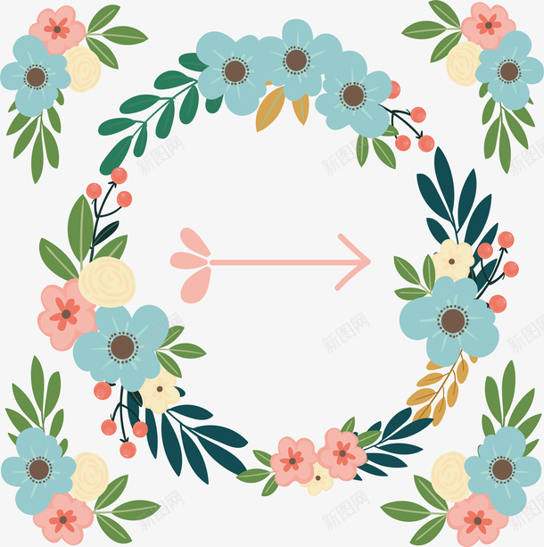 小清新浪漫请帖矢量图ai免抠素材_88icon https://88icon.com 婚礼请帖 小清新 浪漫请帖 浪漫风格 矢量png 请帖 矢量图