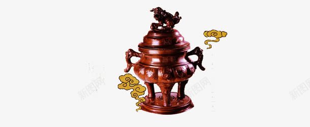 炉鼎png免抠素材_88icon https://88icon.com 中国风 祥云 鼎